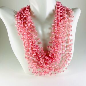 Elegant Pink pearl Beaded Necklace